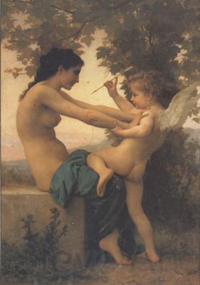 Adolphe William Bouguereau Young Girl Defending Herself against Eros (mk26) Germany oil painting art